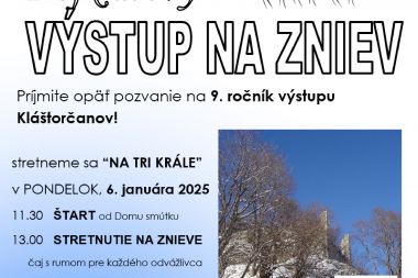 Tradičný Trojkráľový výstup na Zniev 2025